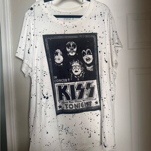 Torrid White and Black Graphic Tee